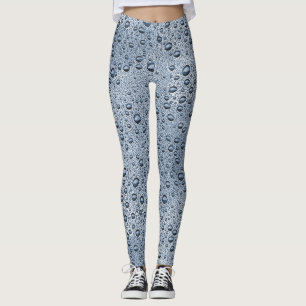 Gunmetal-graue Wassertropfen Leggings