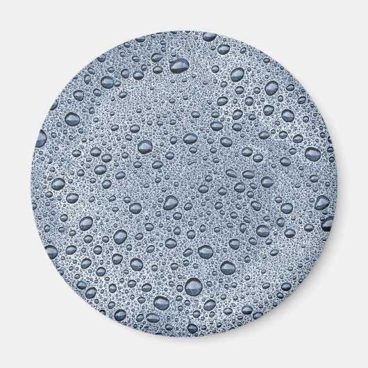 Gunmetal-graue Wassertropfen Magnet (Vorne)