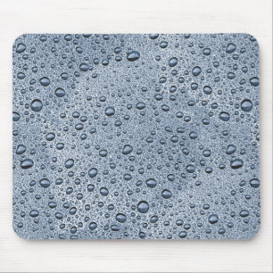 Gunmetal-graue Wassertropfen Mousepad