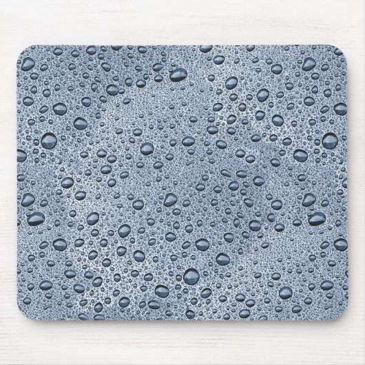 Gunmetal-graue Wassertropfen Mousepad (Vorne)