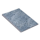 Gunmetal-graue Wassertropfen Notizblock (Rechte Seite)