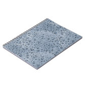 Gunmetal-graue Wassertropfen Notizblock (Linke Seite)