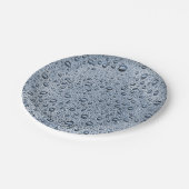 Gunmetal-graue Wassertropfen Pappteller (Schrägansicht)