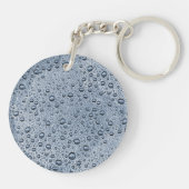 Gunmetal-graue Wassertropfen Schlüsselanhänger (Rückseite)
