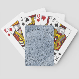 Gunmetal-graue Wassertropfen Spielkarten