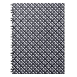 Gunmetal gray, metallisches Aussehen, gestanztes G Notizblock