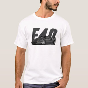 Gunmetal Gray Sports Super Car Retro F40 F-40 T-Shirt
