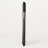 Gunmetal Grey Textured Design Personalisiert Name Case-Mate iPhone Hülle (Hinten/Rechts)