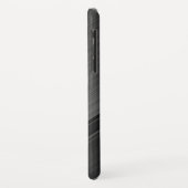 Gunmetal Grey Textured Design Personalisiert Name Case-Mate iPhone Hülle (Hinten/Links)