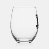 Gunmetal Modern Monogram Initial Letter Weinglas Ohne Stiel (Rechts)