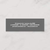 Gunmetal Simple Mini Visitenkarte (Rückseite)