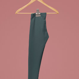 Gunmetal Solid Schlicht Color Leggings