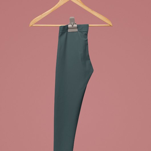 Gunmetal Solid Schlicht Color Leggings