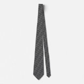 Gunmetal Tiny Flowers Krawatte (Vorderseite)