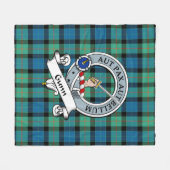 Gunn Ancient Clan Abzeichen Tartan Kariert Fleecedecke (Vorderseite (Horizontal))