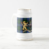Gunn Clan Abzeichen & Wrap Rund Tartan Bierglas (Vorderseite Links)