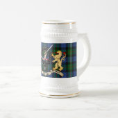 Gunn Clan Abzeichen & Wrap Rund Tartan Bierglas (VorderseiteRechts)