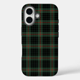 Gunn Clan Dark Green und Black Tartan iPhone 16 Hülle