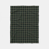 Gunn Clan Dark Green und Black Tartan Fleecedecke (Vorderseite)