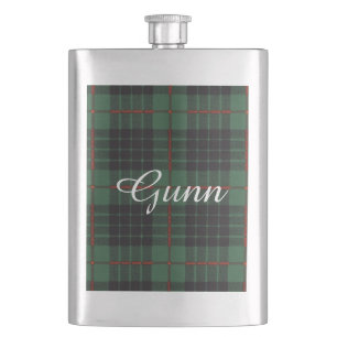 Gunn-Clan karierter schottischer Tartan Flachmann