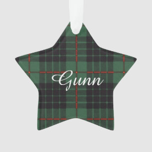 Gunn-Clan karierter schottischer Tartan Ornament