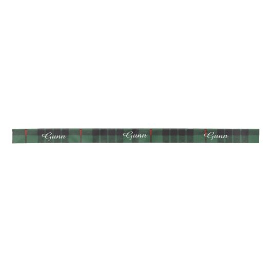 Gunn-Clan karierter schottischer Tartan Satinband (Vorderseite)
