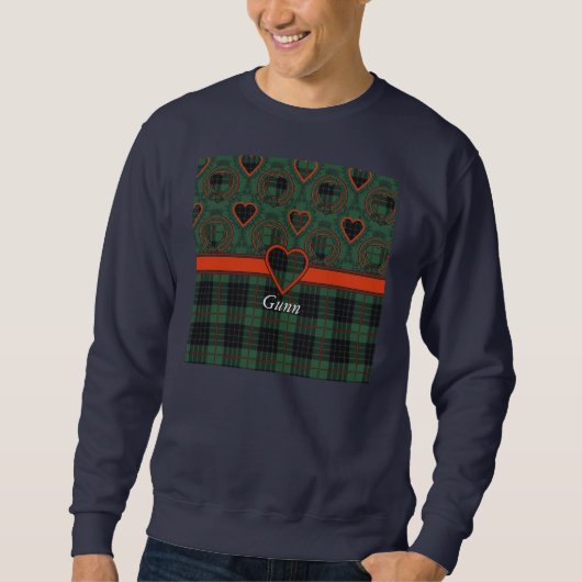 Gunn-Clan karierter schottischer Tartan Sweatshirt (Vorderseite)