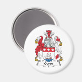 Gunn Familienwappen Magnet (Vorderseite/Rückseite)