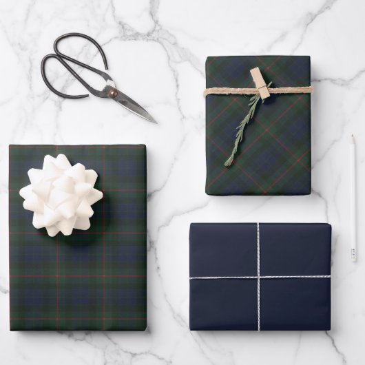 Gunn Modern Original Scottish Tartan Geschenkpapier Set (Vorderseite)