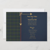 Gunn Modern Original Scottish Tartan Wedding Einladung (Vorderseite)