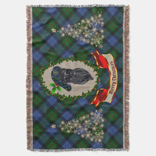 Gunn Scottie Dog Christmas Throw Blanket Decke (Vorderseite Vertikal)