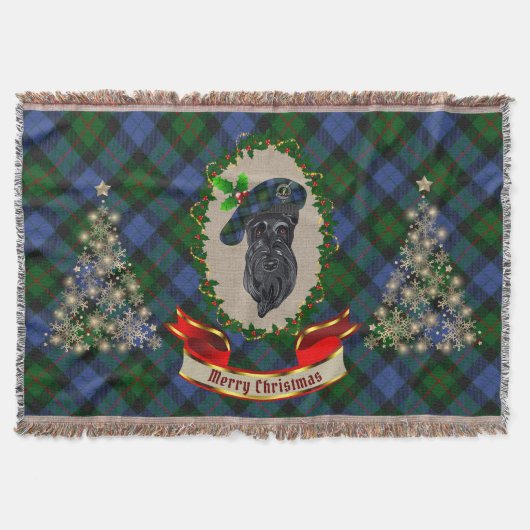 Gunn Scottie Dog Christmas Throw Blanket Decke (Vorderseite)