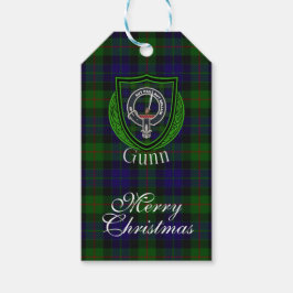 Gunn Scottish Clan Tartan & Crest Geschenkanhänger
