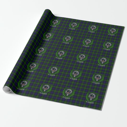 Gunn Scottish Clan Tartan & Crest Geschenkpapier (Ungerollt)