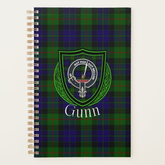 Gunn Scottish Clan Tartan & Crest Planer (Vorderseite)