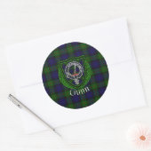 Gunn Scottish Clan Tartan & Crest Runder Aufkleber (Umschlag)