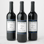 Gunn Scottish Wedding Wine Label Weinetikett (Flaschen)