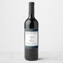 Gunn Scottish Wedding Wine Label