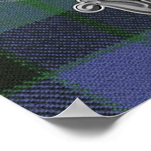 Gunn Tartan & Abzeichen Poster (Ecke)