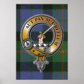 Gunn Tartan & Abzeichen Poster (Vorne)