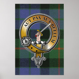 Gunn Tartan & Abzeichen Poster