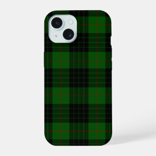 Gunn-Tartan grün schwarzes Karo iPhone 15 Hülle