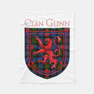 Gunn Tartan Scottish Kariert Lion Rampant Fleecedecke