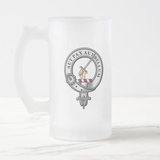 Gunn Wappen Abzeichen Mattglas Bierglas (Links)