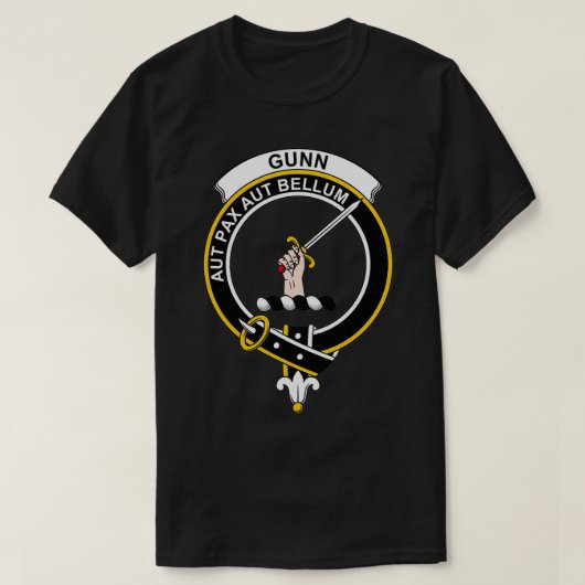 Gunn Wappen Tartan Clan Scottish Clan T-Shirt (Design vorne)