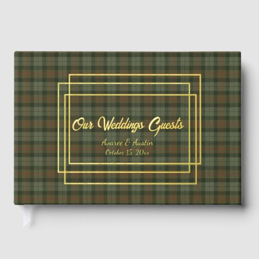 Gunn Weathered Original Scottish Tartan Gästebuch (Vorderseite)