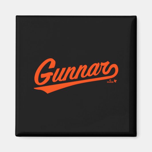 Gunnar Henderson Baltimore Text Baltimore Baseball Magnet (Vorne)