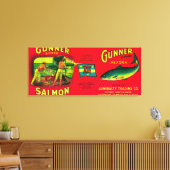 Gunner Lachs Can LabelGambier Bay, AK Leinwanddruck (Insitu (Wohnzimmer))