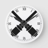 Gunners Abzeichen Runde Wanduhr (Vorderseite)