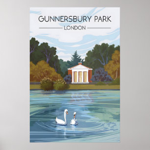Gunnersbury Park London Reiseplakat Poster